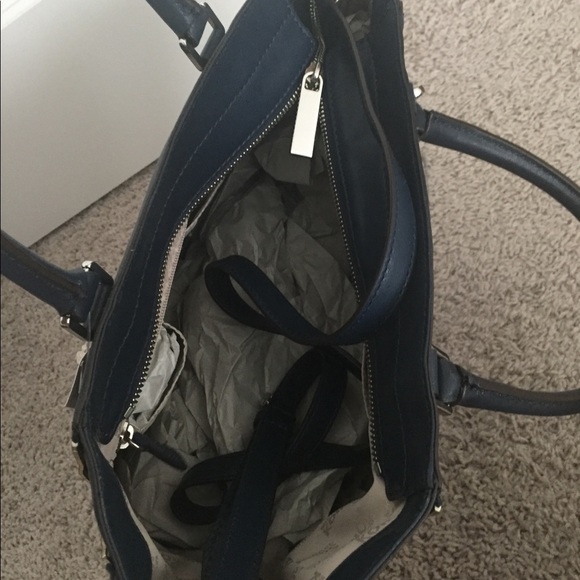 NWT Michael kors Newman Large Leather Tote Navy - Picture 6 of 9